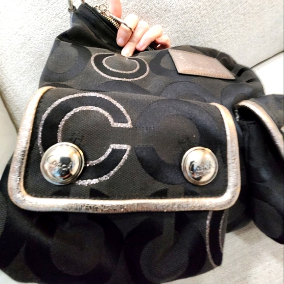 Coach Poppy Signature C's Shoulder Bag Purse c - Picture 9 of 14